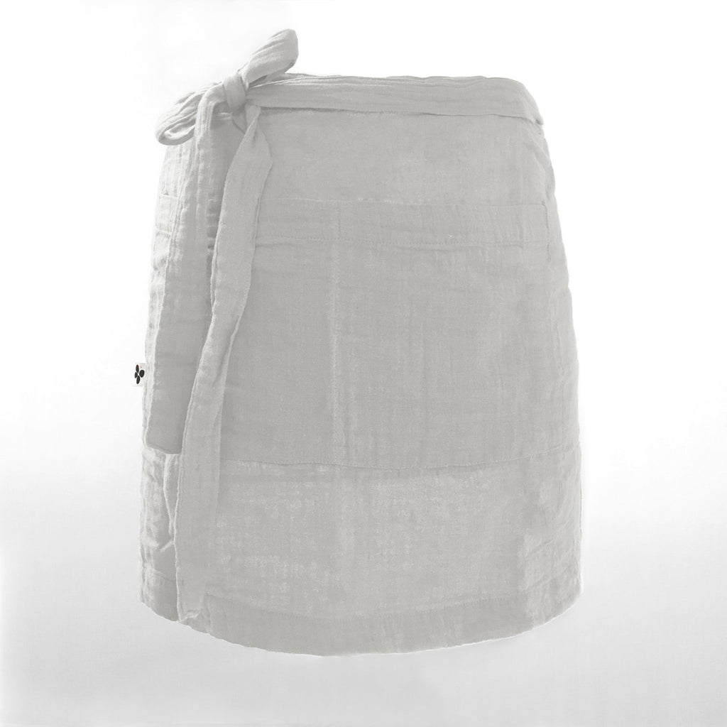 Cotton Gauze Server Apron 45 X 80 Cm Gaïa Nuage - L'EffetPapillon2 - The Bradery