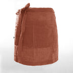 Cotton Gauze Server Apron 45 X 80 Cm Gaïa Terracotta - L'EffetPapillon2 - The Bradery