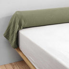 Cotton Gauze Bolster Pillowcase 85 x 185 cm Gaia Romarin - L'Effet Papillon - The Bradery