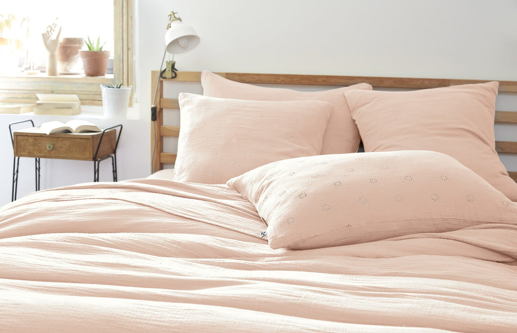 Gaïa Boho Marshmallow Cotton Gauze Pillowcase - The Butterfly Effect - The Bradery