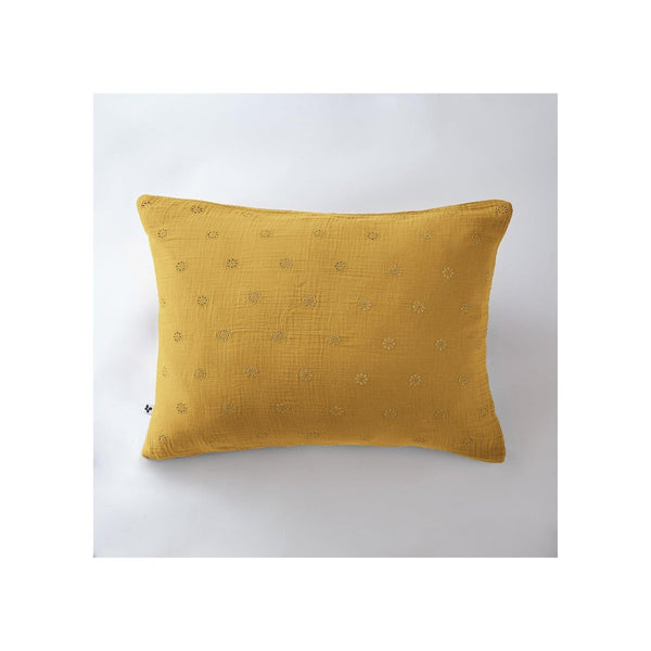 Gaïa Boho Saffron Cotton Gauze Pillowcase - The Butterfly Effect - The Bradery
