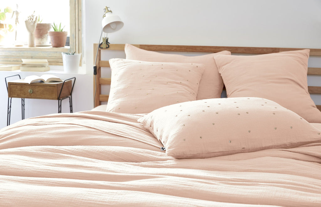 Gaïa Chic Marshmallow Cotton Gauze Pillowcase - The Butterfly Effect - The Bradery