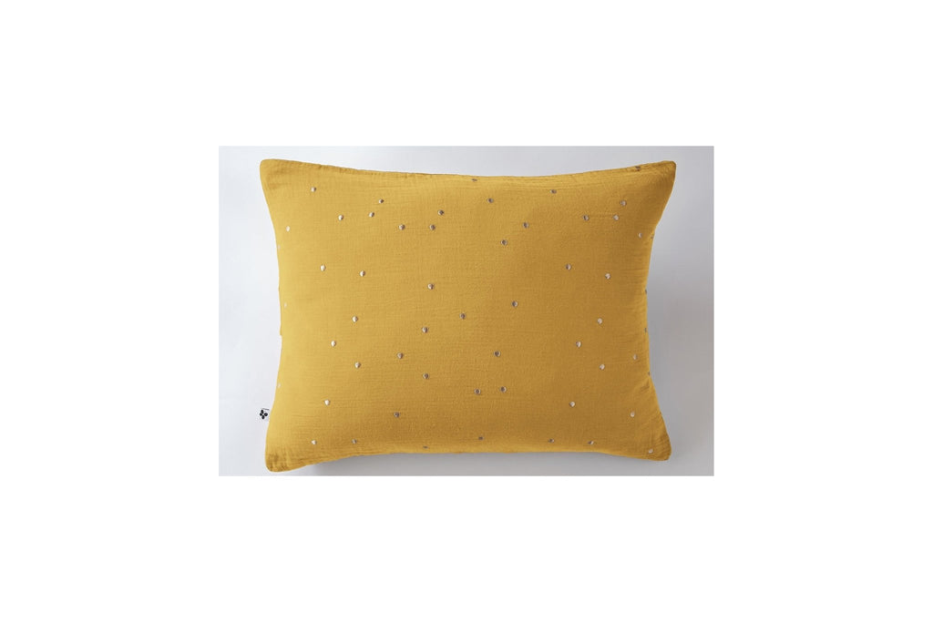 Taie D'Oreiller Gaze De Coton Gaïa Chic Safran - L'Effet Papillon - The Bradery