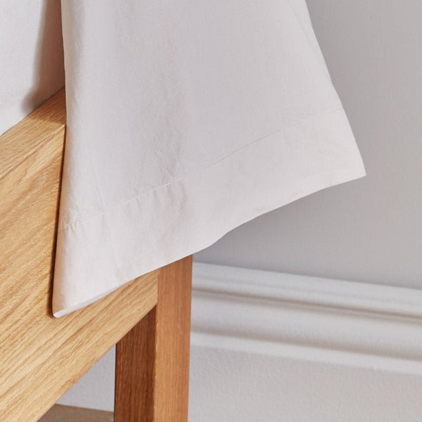 Taie de traversin en percale de coton lavé