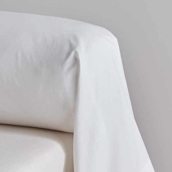 Taie de traversin en percale de coton lavé