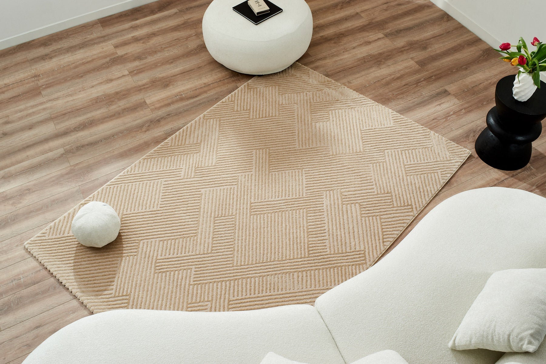 Bianca 160 Rug - Beige - Nazar - The Bradery