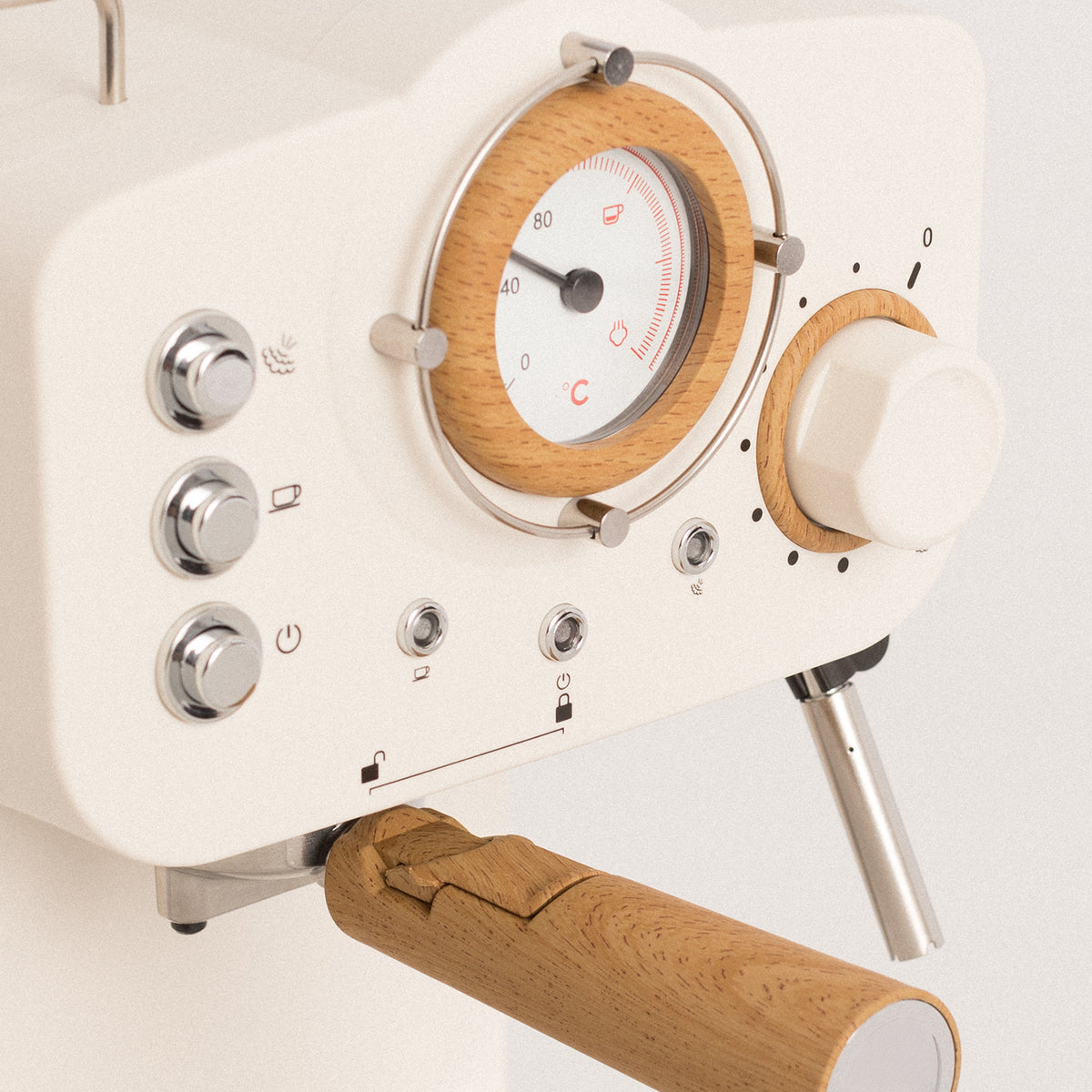 Thera Retro Matt - Machine À Espresso Finition Mate - Blanc Cassé
