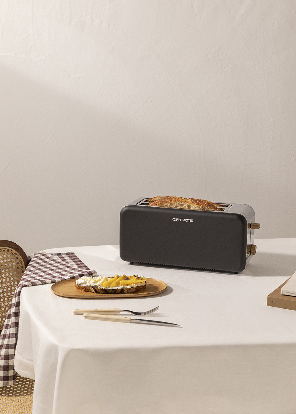 Toast Retro - Gran Tostadora De Ranuras Anchas - Negro