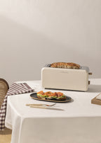 Toast Retro - Tostadora Grande de Ranuras Anchas - Blanco Roto