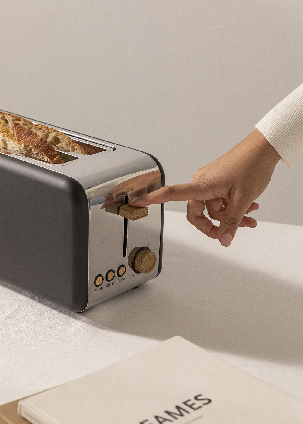 Toast Retro - Gran Tostadora De Ranuras Anchas - Negro