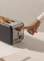 Toast Retro - Gran Tostadora De Ranuras Anchas - Negro