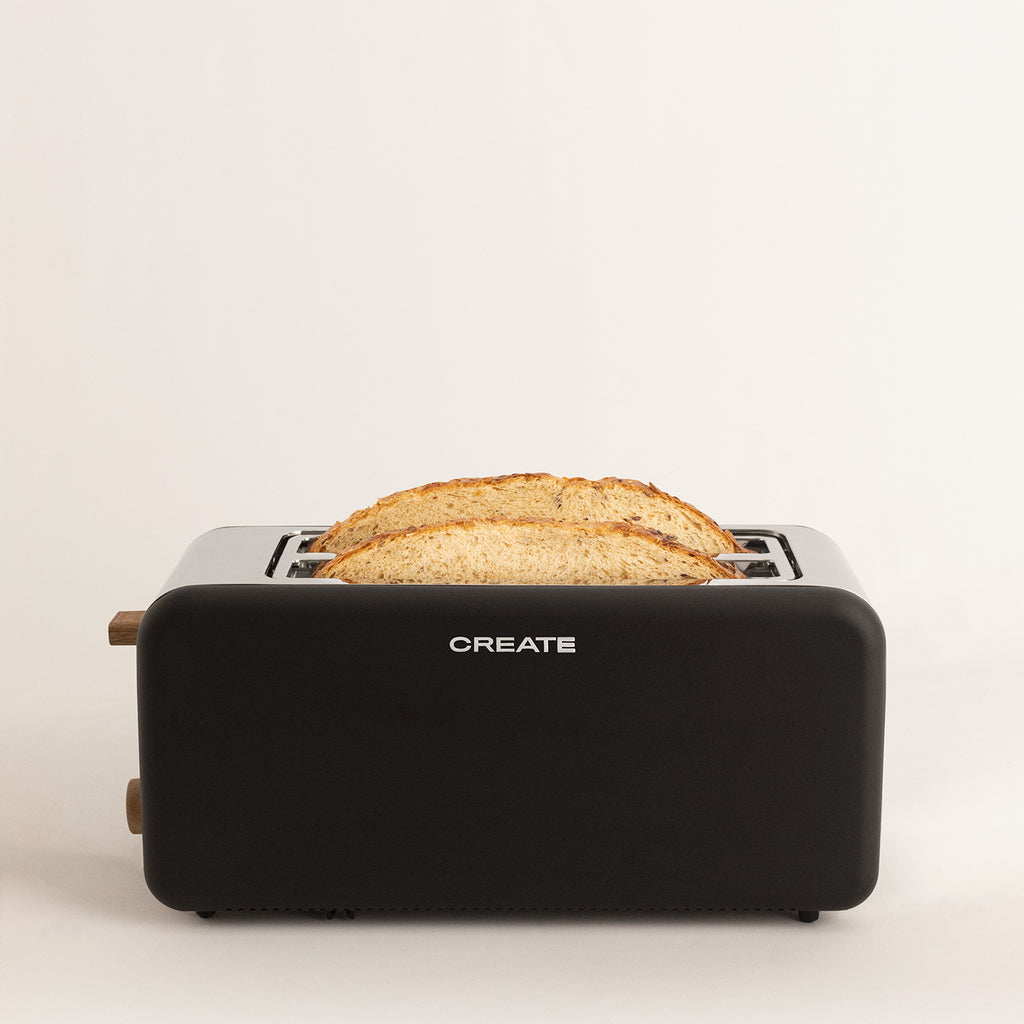 Toast Retro - Gran Tostadora De Ranuras Anchas - Negro