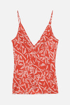 Gibb Bamboo Top - Red Lipstick