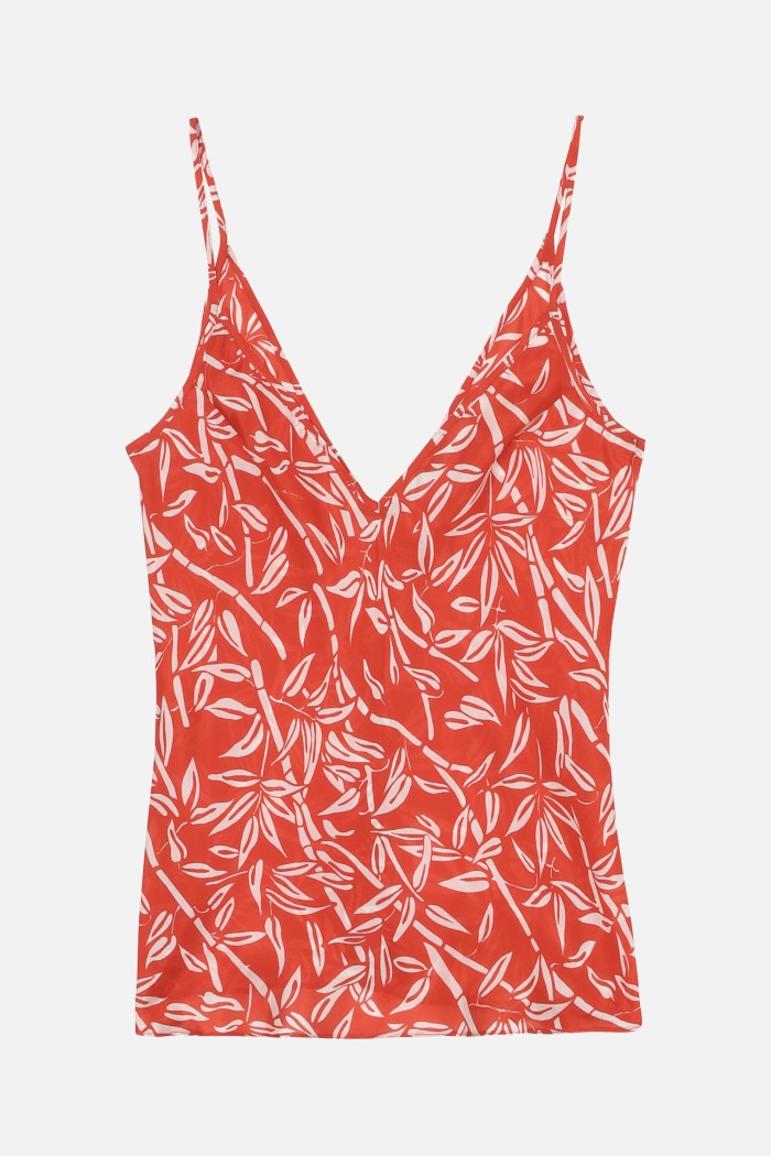 Gibb Bamboo Top - Red Lipstick