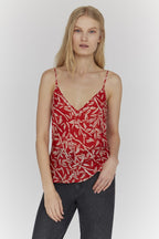 Gibb Bamboo Top - Red Lipstick