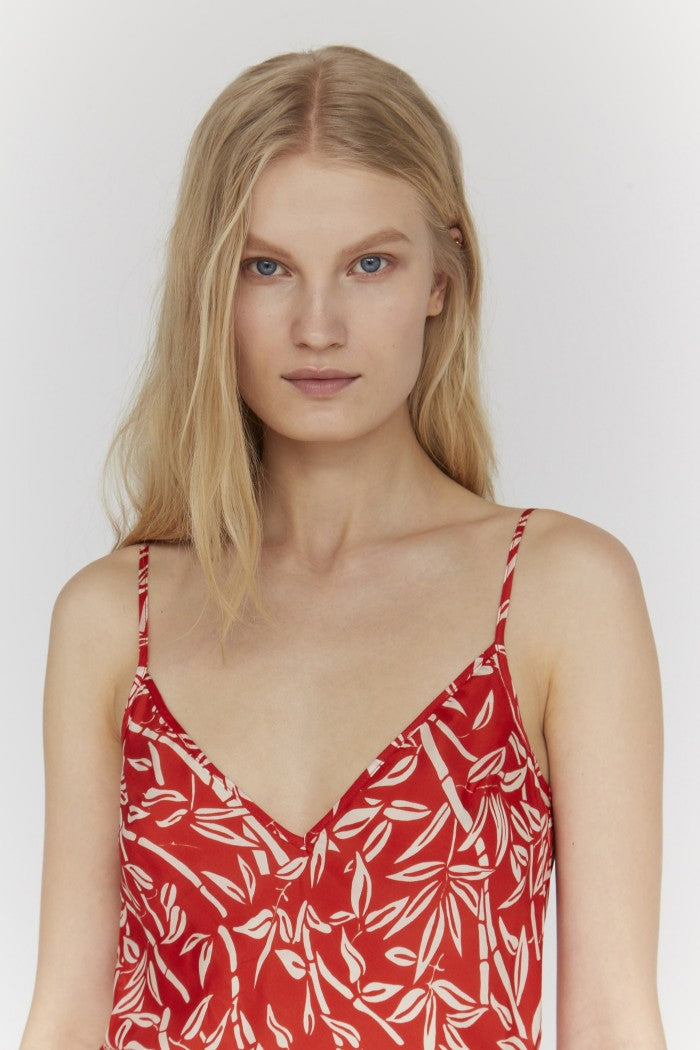 Gibb Bamboo Top - Red Lipstick