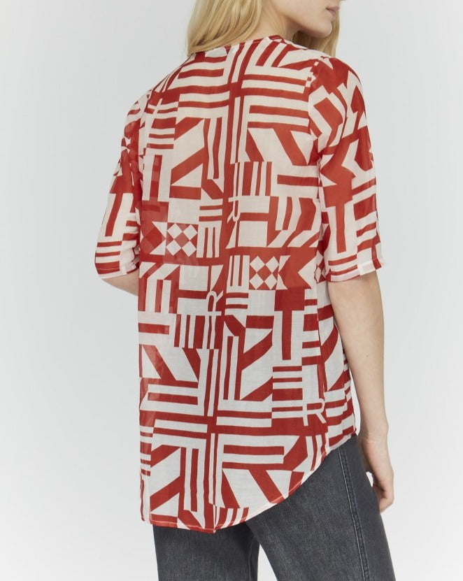 Martial Edith Top - Lipstick Red