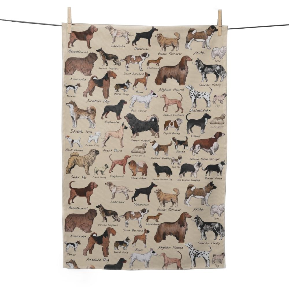 Printed Tea Towel - Dogs - Really Nice Things - The Bradery