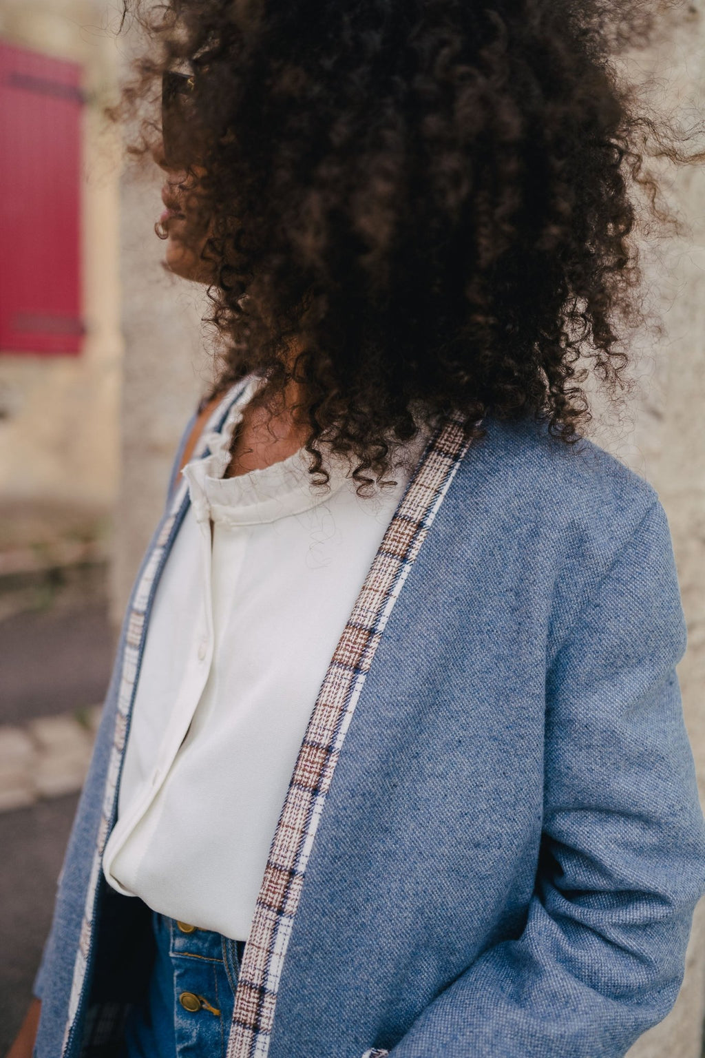 CHAQUETA CHANDLER AZUL - Saaj Paris - The Bradery