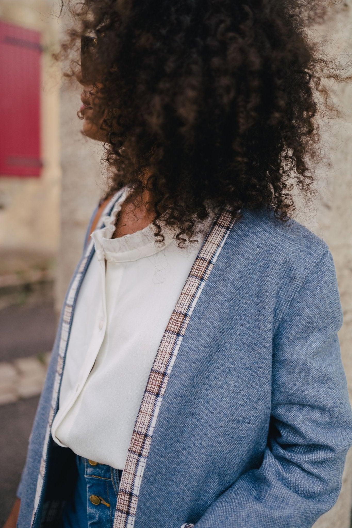 CHAQUETA CHANDLER AZUL - Saaj Paris - The Bradery