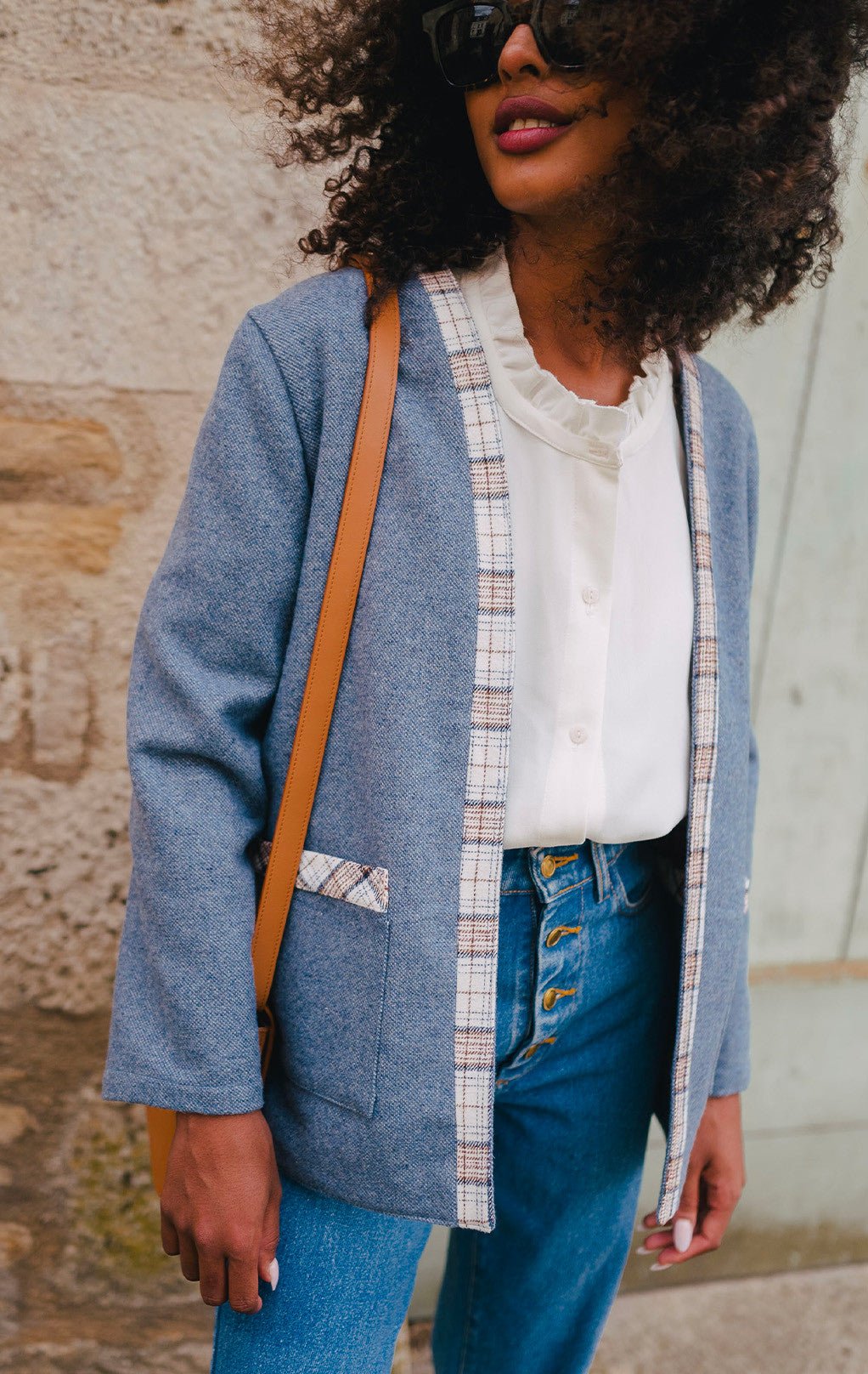 CHAQUETA CHANDLER AZUL - Saaj Paris - The Bradery