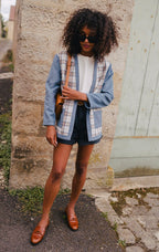 CHAQUETA CHANDLER AZUL - Saaj Paris - The Bradery
