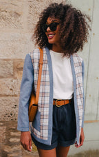 CHAQUETA CHANDLER AZUL - Saaj Paris - The Bradery
