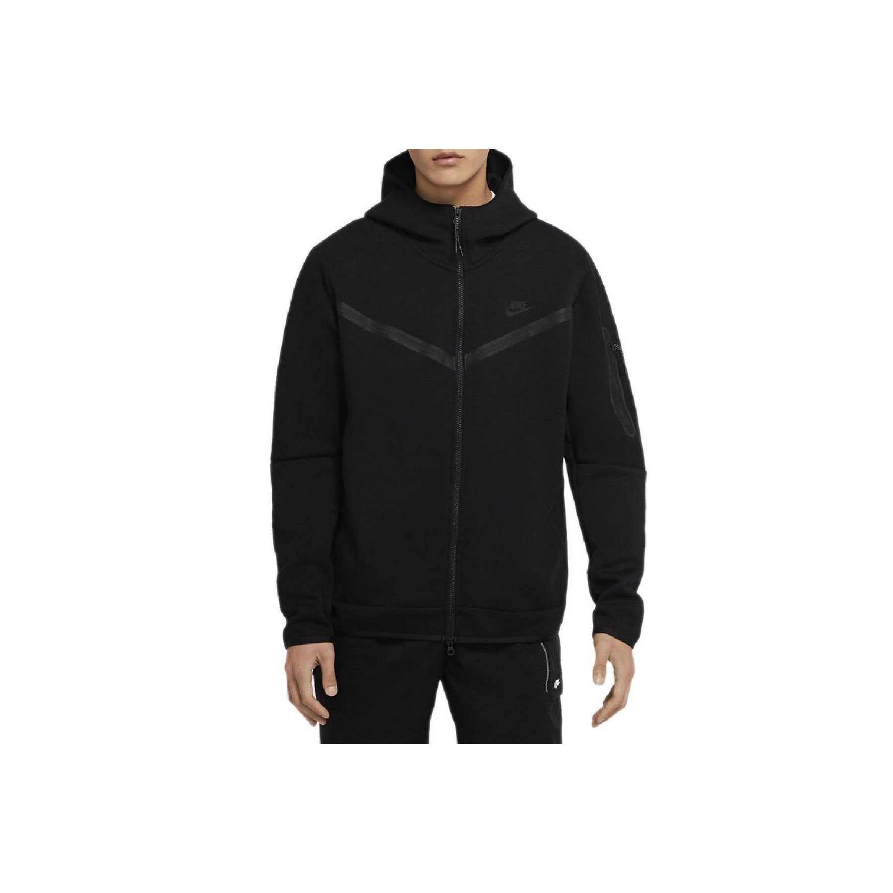 Chaqueta de chándal con capucha y cremallera completa Nike Tech Fleece - Negro - Preparación para hombre Hombre Nike