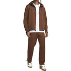 Nike Tech Fleece Full Zip Track Jacket - Brown - Men - Nike - The Bradery