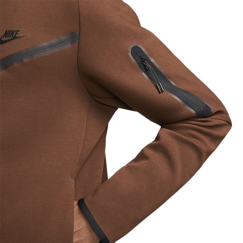 Nike Tech Fleece Full Zip Track Jacket - Brown - Men - Nike - The Bradery