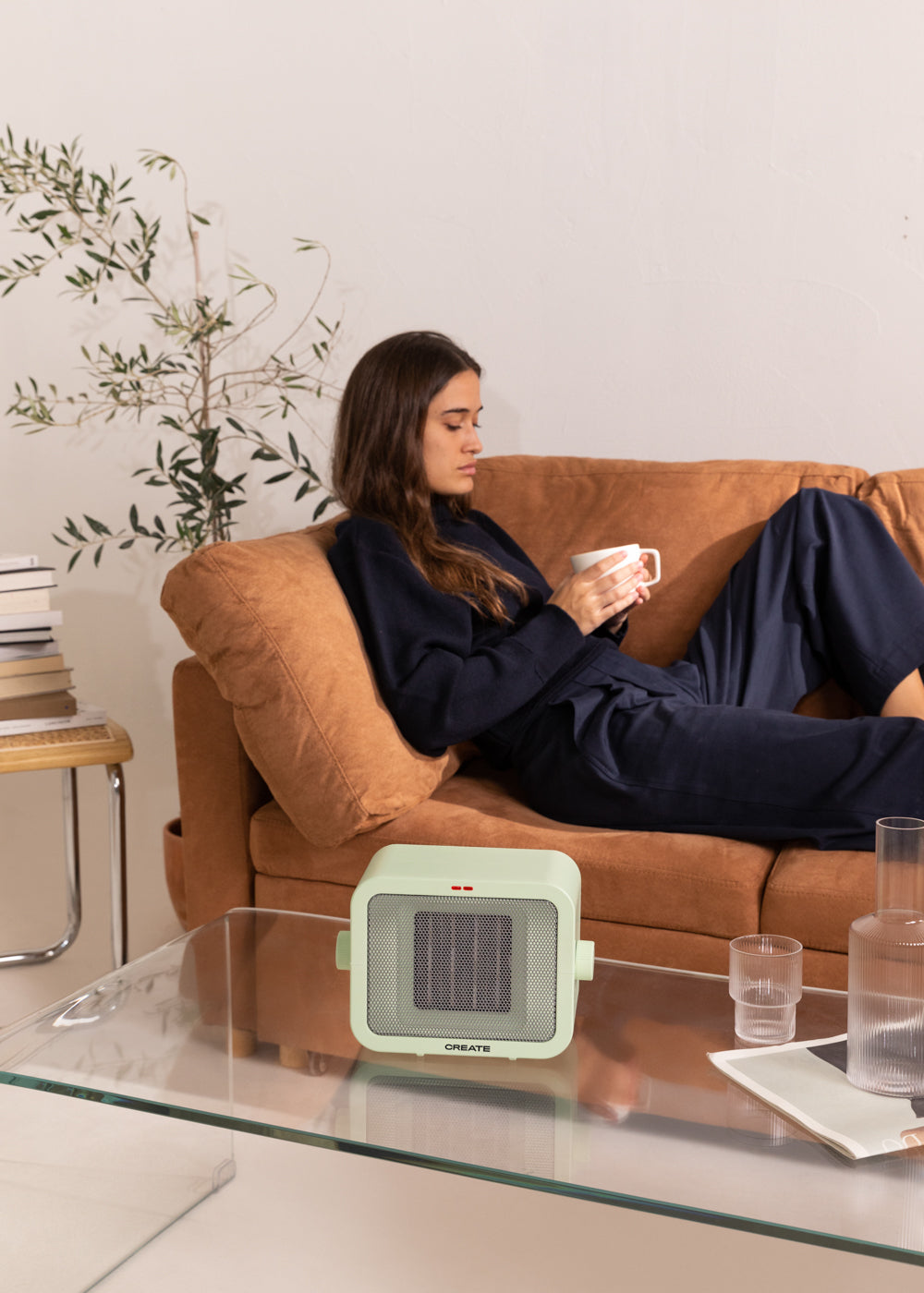 Warm Box - Chauffage Céramique 1500W - Vert Pastel