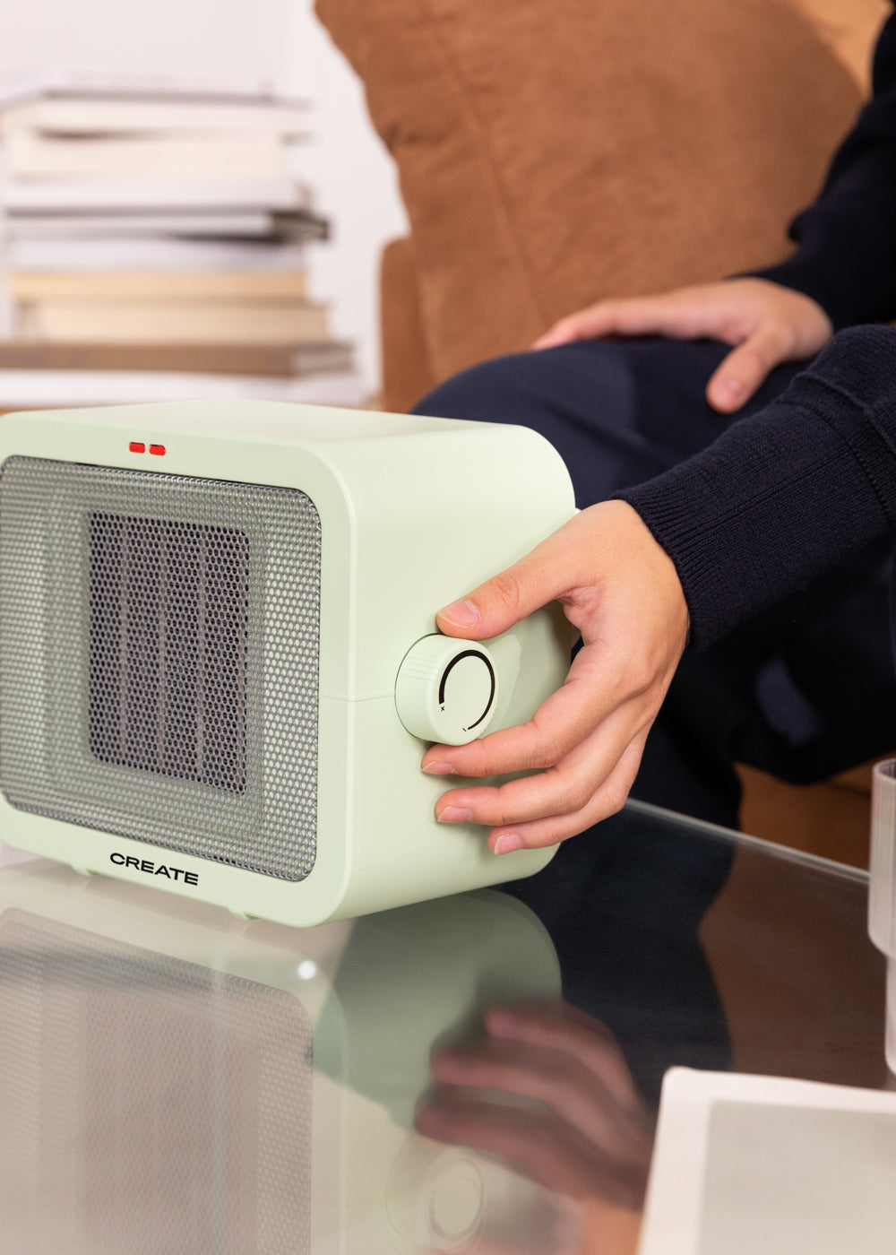 Warm Box - Chauffage Céramique 1500W - Vert Pastel