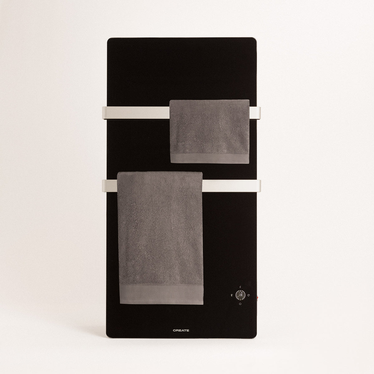 Warm Towel Crystal 600W - Toallero Eléctrico de Cristal con Wifi - Negro