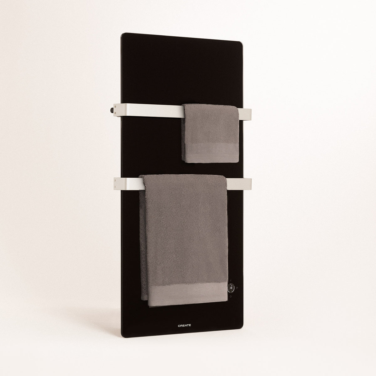 Warm Towel Crystal 600W - Toallero Eléctrico de Cristal con Wifi - Negro