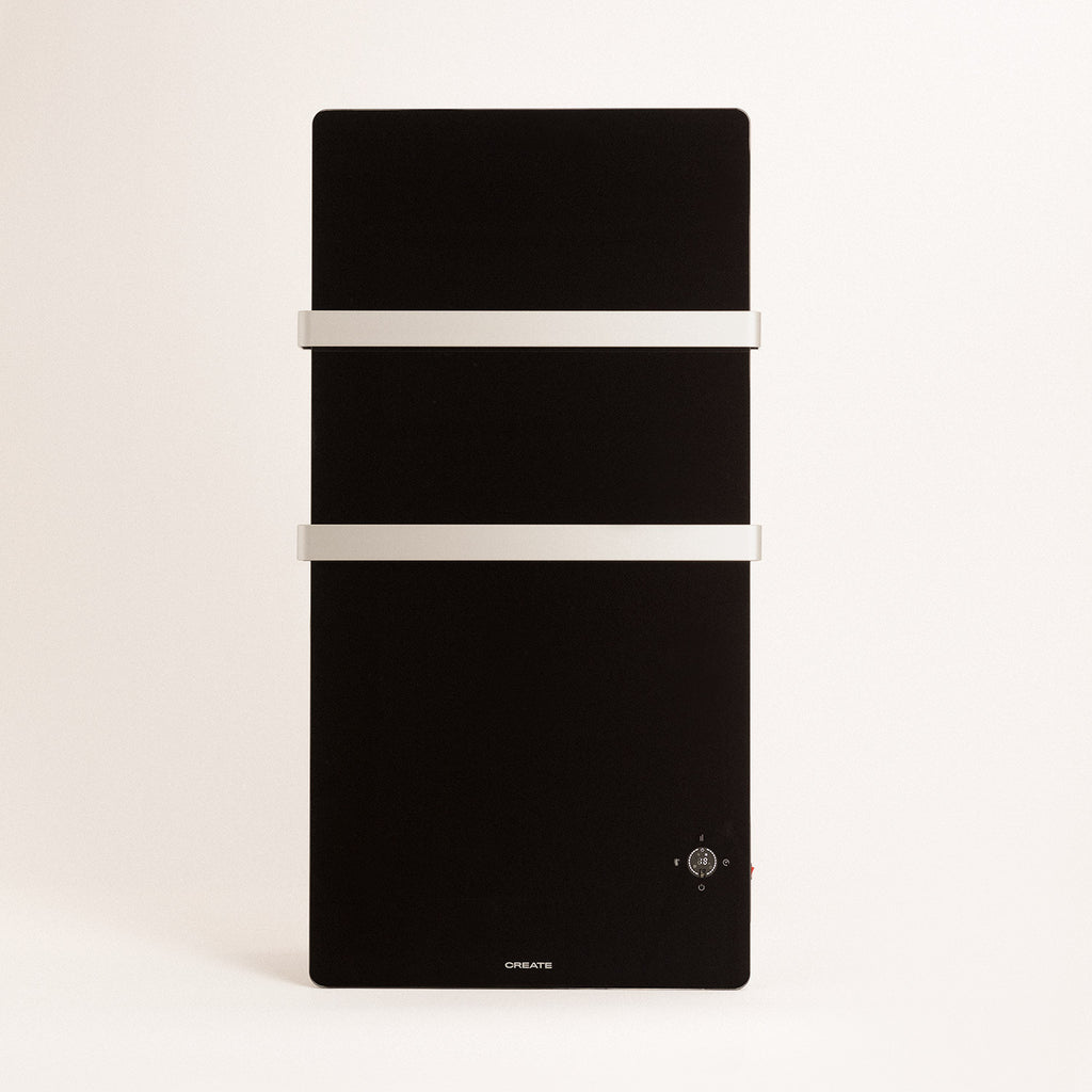 Warm Towel Crystal 600W - Toallero Eléctrico de Cristal con Wifi - Negro