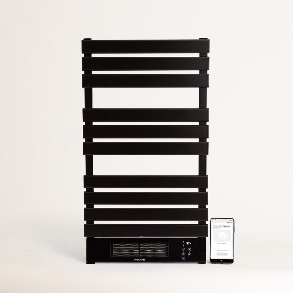 Warm Towel Pro 500/1500W - Electric Towel Rail with Heating & WiFi - Black
