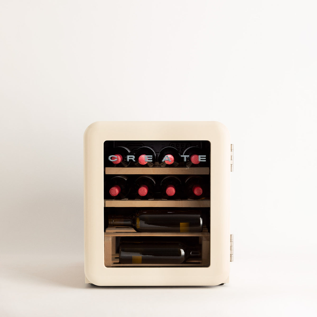 Winecooler Retro M - Cave Ã Vin électrique 12 Bouteilles - Blanc Cassé