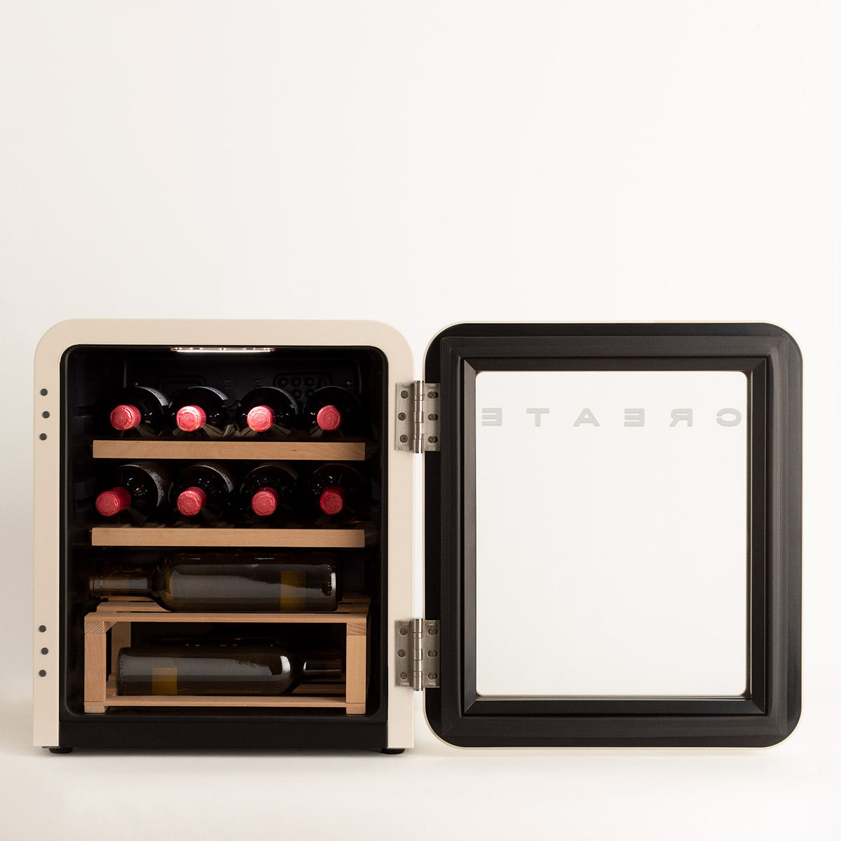 Winecooler Retro M - Cave Ã Vin électrique 12 Bouteilles - Blanc Cassé