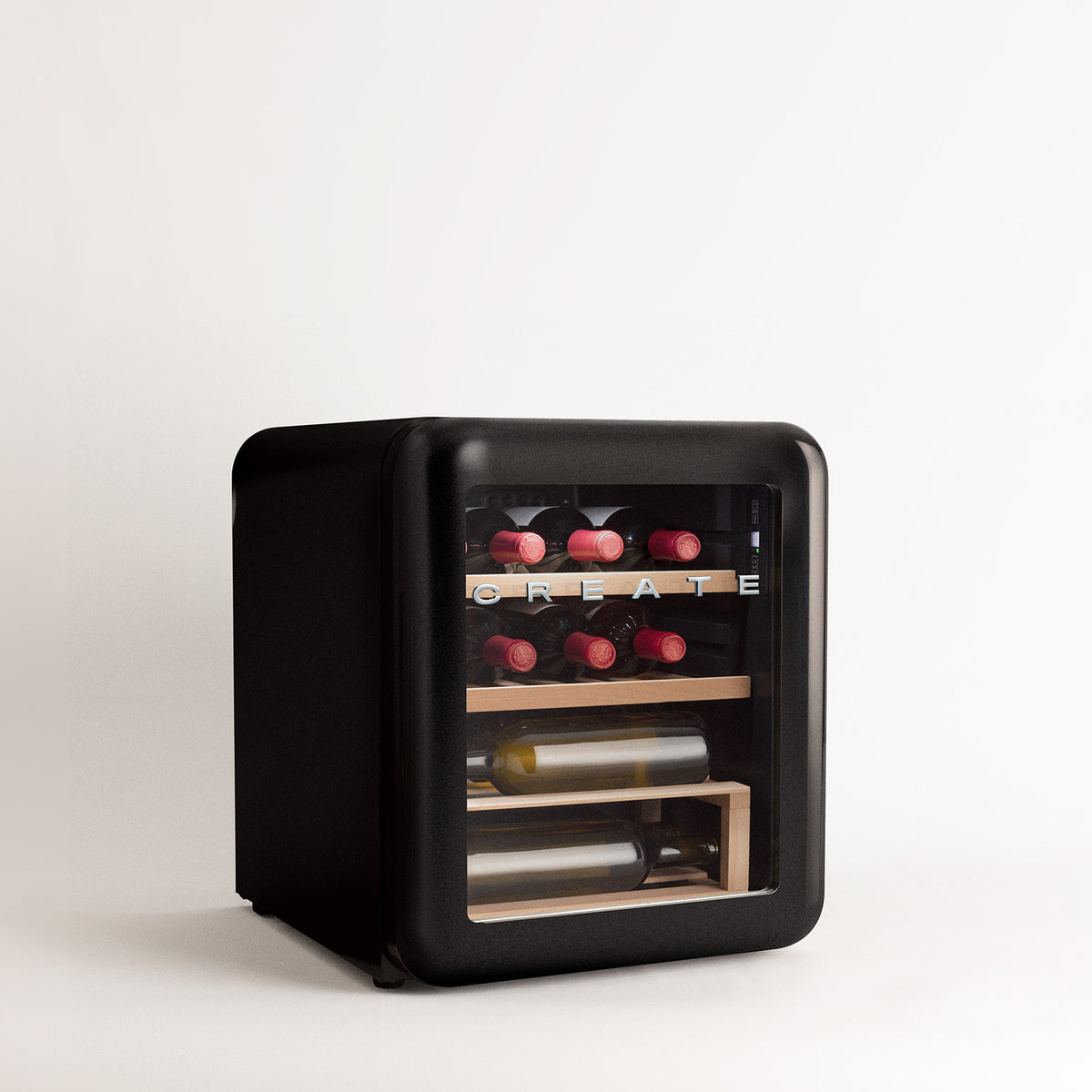 Winecooler Retro M - Vinoteca Eléctrica 12 Botellas - Negro