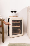Winecooler Retro M - Cave Ã Vin électrique 12 Bouteilles - Blanc Cassé